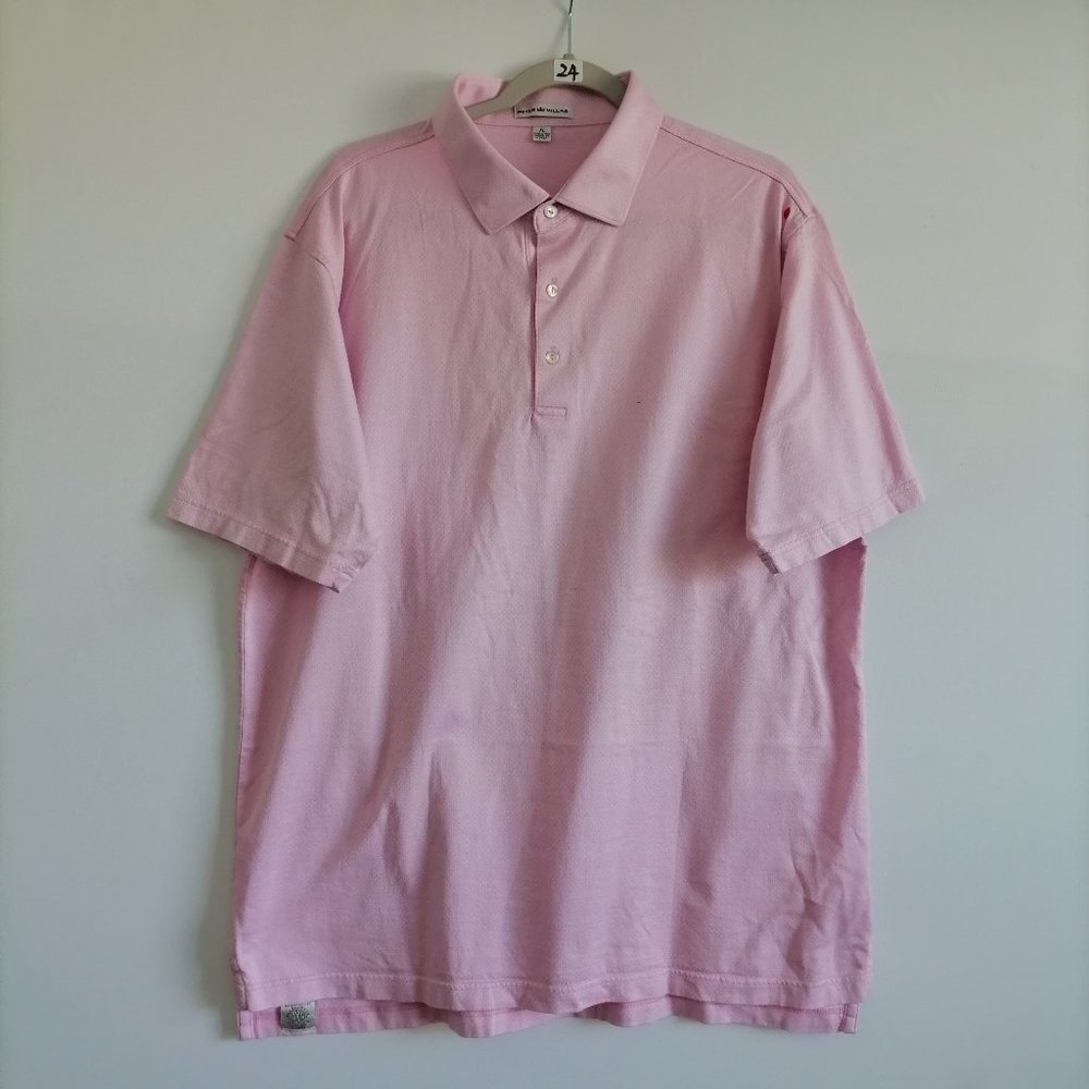 Peter Millar Men's Pink Polo SIze XL Blemish